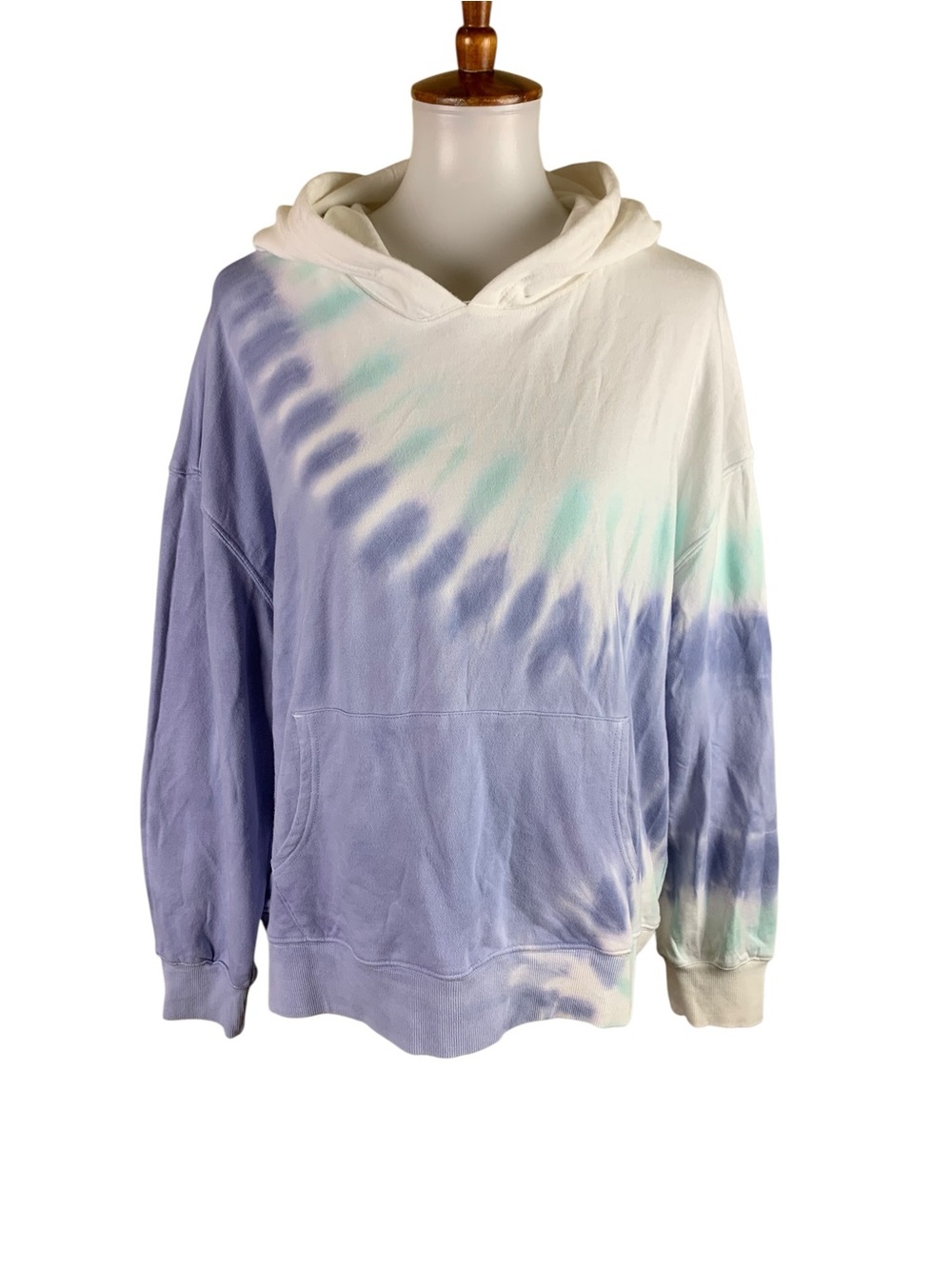 Wildfox Pastel Tie Dye Oversized Hoodie Y2K Cozy Lounge Soft Girl Streetwear XL‎